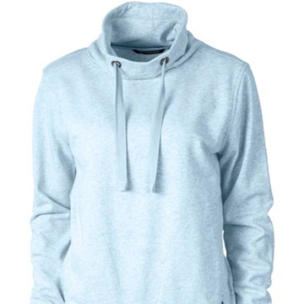 Cutter & Buck Women's Sweatshirt S Saturday Cotton Blend Womens Funnel Neck